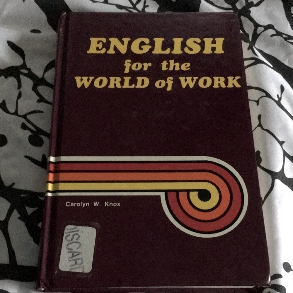 English for the World of Work Carolyn W Knox Hardcover 1985 Textbook